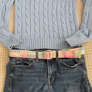 Susan Towner Womens Preppy Madras Belt